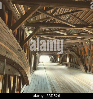 Bath Covered Bridge, Bath, Grafton County, New Hampshire, Usa Stockfoto