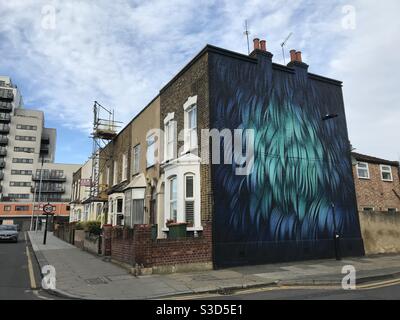 Street-Art in East London Stockfoto