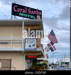 Coral Sands Motel, Ocean City, New Jersey, Usa Stockfoto