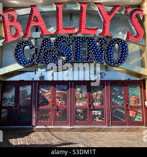 Ein Eingang zu Bally's Casino, Atlantic City, New Jersey, USA Stockfoto