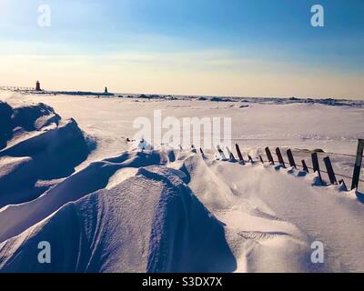 Winter in South Haven, Michigan Stockfoto