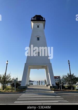 Replica Ship Island Leuchtturm am Jones Park Gulfport Mississippi Stockfoto