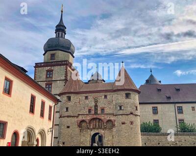 Mittelalterliche Festung Marienberg in Würzburg, Deutschland. Stockfoto