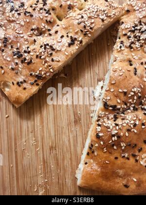 Frisch hausgemachtes Pita-Brot Stockfoto