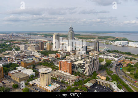 Die Innenstadt von Mobile, Alabama Stockfoto