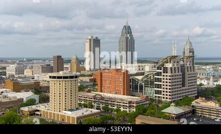 Die Innenstadt von Mobile, Alabama Stockfoto