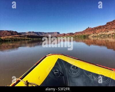 Rafting auf dem Colorado River in der Nähe von Moab, Utah Stockfoto