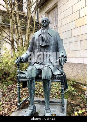 Bronzestatue von Peter dem Großen von Michael Chemiakin, in Loches, Indre-et-Loire, Frankreich. Stockfoto