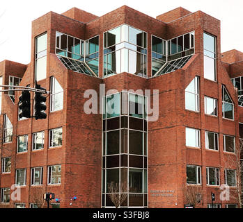 Detail, John F Kennedy School of Government, Harvard University, Cambridge, Massachusetts, USA Stockfoto