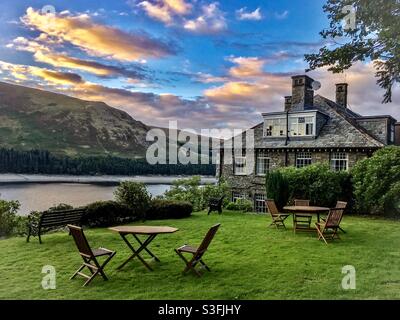 Haweswater Reservoir im Lake District in der Abenddämmerung Stockfoto