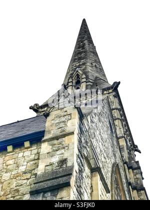 Detail der viktorianischen gotischen Architektur der Holy Trinity Church, London. Stockfoto