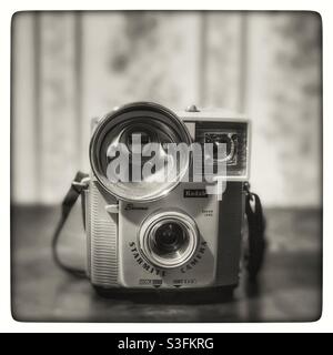 Vintage Kodak Starmite Kamera in Schwarz und Weiß Stockfoto