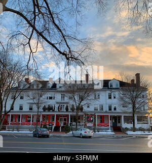 Januar 2021, The Red Lion Inn, Stockbridge, Lake County, Massachusetts, Usa Stockfoto