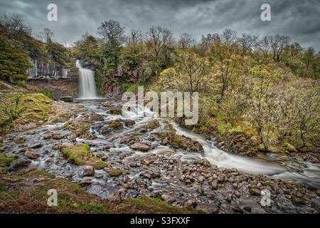 Thornton Force Wasserfall im ingleton Wasserfälle Park Stockfoto