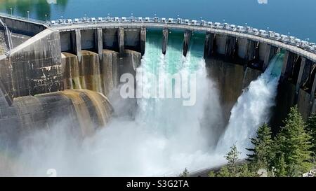 Kerr-Talsperre in Polson Montana Stockfoto