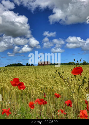 Der Air Traffic Control Tower bei RAF Little Snoring Stockfoto