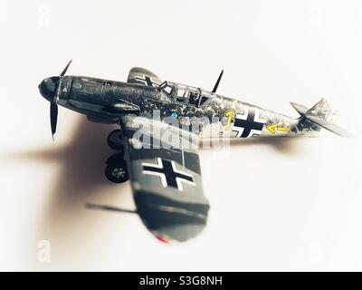 Italeri Messerschmitt BF -109 Modellflugzeug Stockfoto