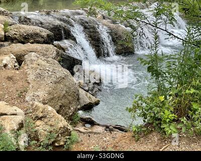 Little Niagara Wasserfall im Chickasaw National Recreation Area in Sulphur, Oklahoma Stockfoto