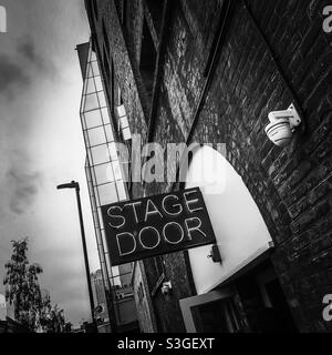 Das Old Vic Theater, Bühnentür Stockfoto