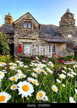 Das wunderschöne alte Postamt in Tintagel, Cornwall, Großbritannien. Stockfoto