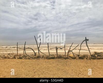 Hokitika Beach Schild auf der Südinsel Neuseelands Stockfoto