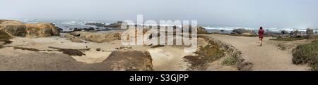 Glas Beach, Fort Bragg Stockfoto