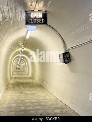 Tunnel zum Durie Hill Aufzug in Whanganui, Neuseeland Stockfoto