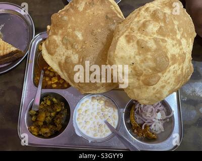 Kulcha chole Stockfoto