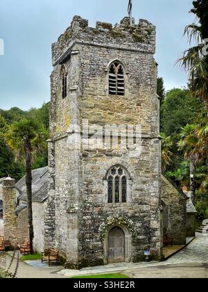 St Just in Roseland Church, St Mawes, Cornwall, August. Stockfoto