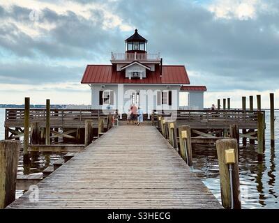 Roanoke Marshes Lighthouse in Manteo, NC Stockfoto