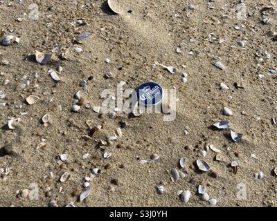 Corona am Strand, Julianadorp August 2021 Stockfoto