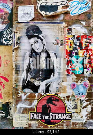 amy winehouse Graffiti London Brick Lane Stockfoto