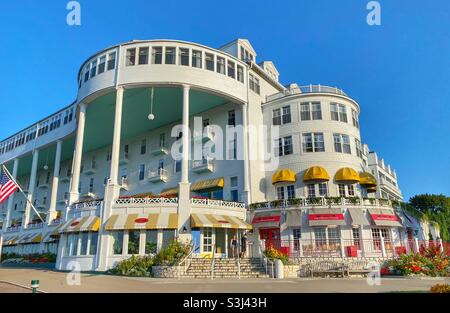 Seite des Grand Hotels auf Mackinac Island Stockfoto