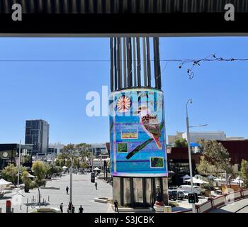 Yagan Square von der Veranda des Royal Hotel Perth Western Australia aus gesehen Stockfoto