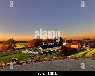 Beach Cafe am Winchelsea Beach Stockfoto