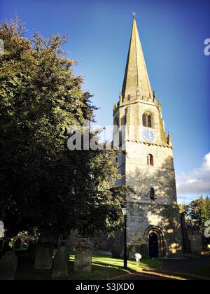 St. Mary’s Church in der Stadt Masham, North Yorkshire, England, Vereinigtes Königreich Stockfoto