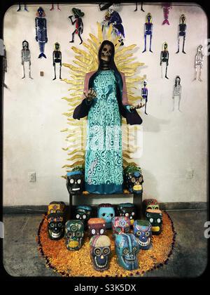 Display, Dia de los Muertos (Tag der Toten), Oaxaca, Mexiko Stockfoto