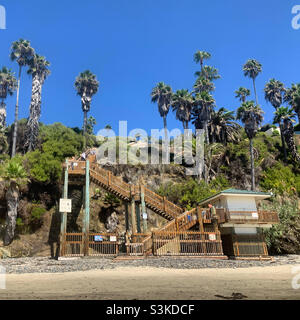 September 2021, Cliff Staircase, Swami’s Beach, Encinitas, San Diego County, California, Usa, Nordamerika Stockfoto