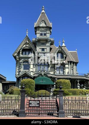 Ingomar Club im Carson Mansion in Eureka, Kalifornien. Stockfoto