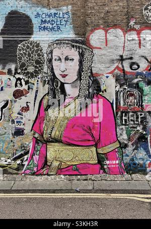 mona lisa cleopatra Street Art Portrait des Künstlers Combo Stockfoto