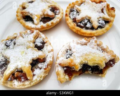 Hausgemachte Mince pies Stockfoto