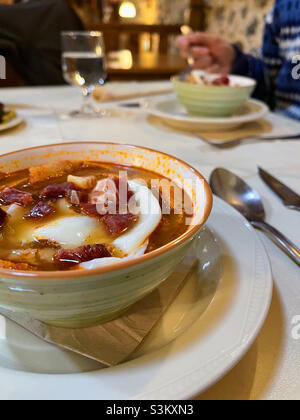 Kastilische Suppe. Spanien Stockfoto