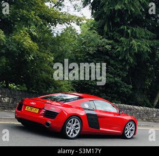 2008 Audi R8 - Matlock Bath Derbyshire U.K. Stockfoto