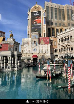 Außenansicht des Gondelbereichs im Venetian Las Vegas Nevada USA November 2021 Stockfoto