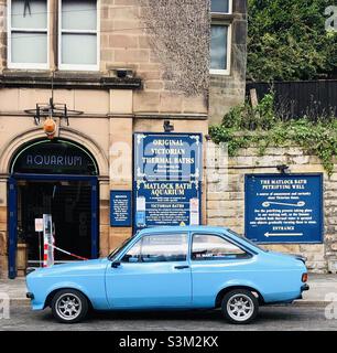 1970s Ford Escort - Matlock Bath Derbyshire Großbritannien Stockfoto