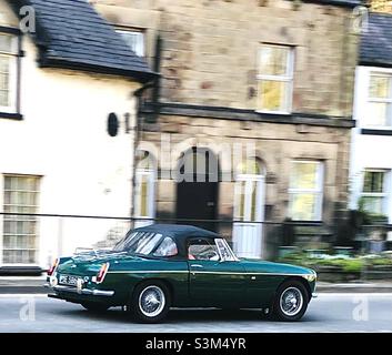 1970s MGB - Matlock Bath Derbyshire Großbritannien Stockfoto