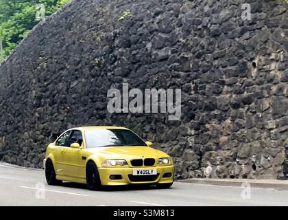 BMW M3 - Matlock Bath Derbyshire Großbritannien Stockfoto