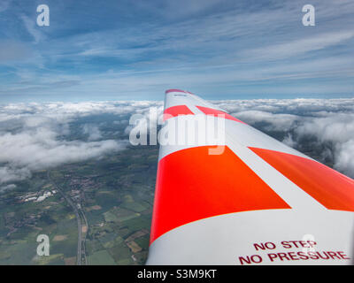 Blick von einem Air Cadet Vigilant Motorsegler Stockfoto