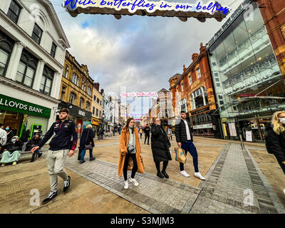 Briggate in Leeds Stockfoto