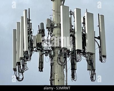 Mobilfunksender oder Funkturm in Utah, USA. Stockfoto